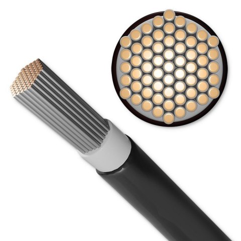 Kabel solarny fotowoltaiczny Qoltec | 6mm2 | 100m | czarny Kabel solarny fotowoltaiczny Qoltec | 6mm2 | 100m | czarny