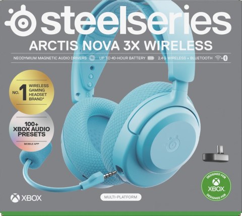Słuchawki Steelseries Arctis Nova 3X Wireless for Xbox, Aqua Słuchawki Steelseries Arctis Nova 3X Wireless for Xbox, Aqua