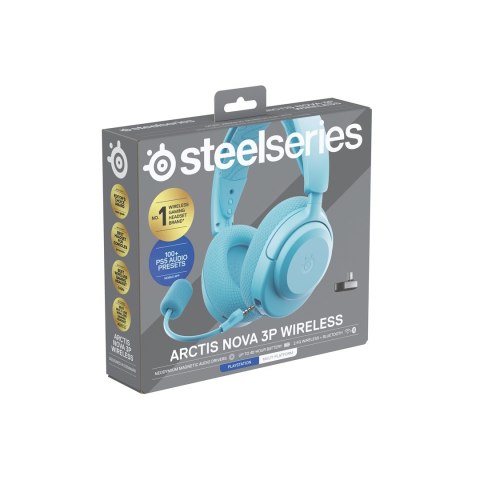 Słuchawki Steelseries Arctis Nova 3P Wireless for Playstation, Aqua Słuchawki Steelseries Arctis Nova 3P Wireless for Playstation, Aqua