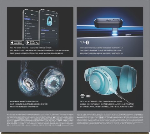Słuchawki Steelseries Arctis Nova 3P Wireless for Playstation, Aqua Słuchawki Steelseries Arctis Nova 3P Wireless for Playstation, Aqua
