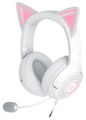 Zestaw słuchawkowy Razer Kraken Kitty V2 przewodowe nauszne z mikrofonem i redukcją szumów biały
