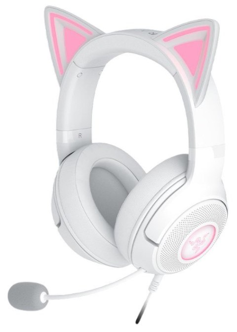 Zestaw słuchawkowy Razer Kraken Kitty V2 przewodowe nauszne z mikrofonem i redukcją szumów biały Zestaw słuchawkowy Razer Kraken Kitty V2 przewodowe nauszne z mikrofonem i redukcją szumów biały