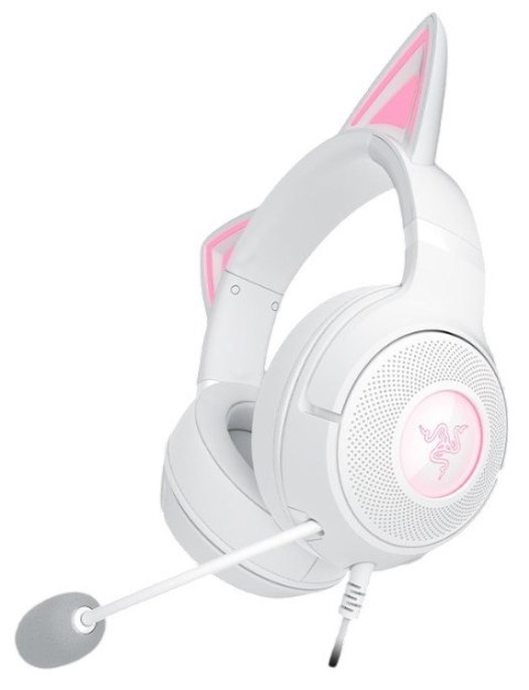 Zestaw słuchawkowy Razer Kraken Kitty V2 przewodowe nauszne z mikrofonem i redukcją szumów biały Zestaw słuchawkowy Razer Kraken Kitty V2 przewodowe nauszne z mikrofonem i redukcją szumów biały