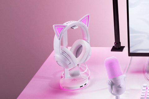 Zestaw słuchawkowy Razer Kraken Kitty V2 przewodowe nauszne z mikrofonem i redukcją szumów biały Zestaw słuchawkowy Razer Kraken Kitty V2 przewodowe nauszne z mikrofonem i redukcją szumów biały