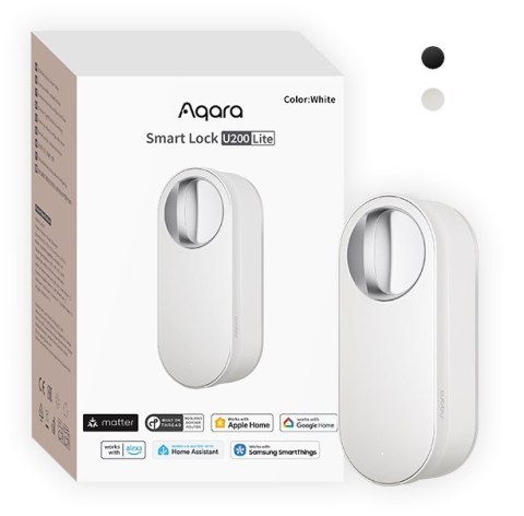Aqara Smart Lock U200 Lite Biały Inteligentny zamek do drzwi Aqara Smart Lock U200 Lite Biały Inteligentny zamek do drzwi