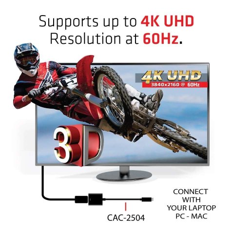 CLUB3D USB 3.1 Type C to HDMI 2.0 UHD 4K 60HZ Active Adapter CLUB3D USB 3.1 Type C to HDMI 2.0 UHD 4K 60HZ Active Adapter