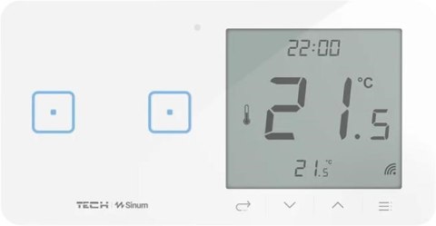 Przewodowy włącznik światła podwójny z regulatorem pokojowym czarny WSR-02ML Tech Sterowniki