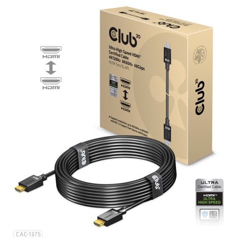 CLUB3D CAC-1375 kabel HDMI 5 m HDMI Typu A (Standard) Czarny CLUB3D CAC-1375 kabel HDMI 5 m HDMI Typu A (Standard) Czarny