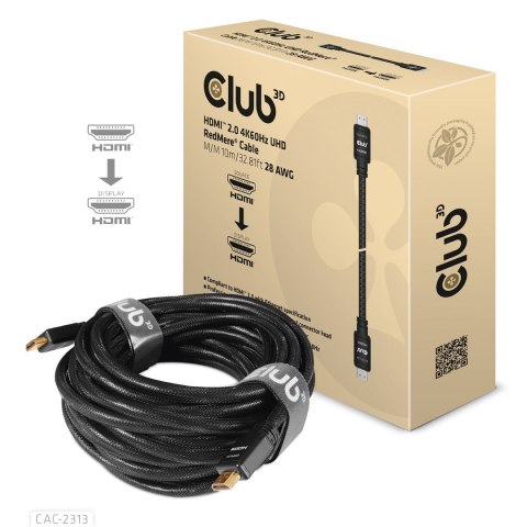 CLUB3D HDMI 2.0 4K60Hz RedMere cable 10m/32.8ft CLUB3D HDMI 2.0 4K60Hz RedMere cable 10m/32.8ft