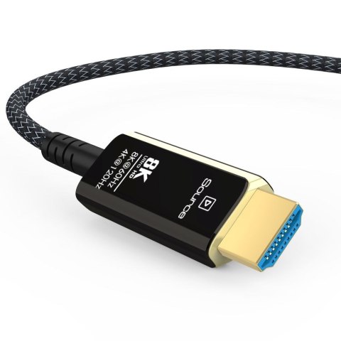 Kabel HDMI PremiumCord Ultra High Speed 2.1 światłowodowy 8K@60Hz, pozłacany 10m Kabel HDMI PremiumCord Ultra High Speed 2.1 światłowodowy 8K@60Hz, pozłacany 10m