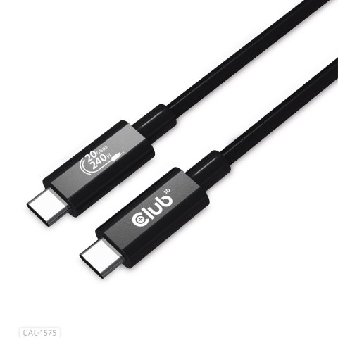 CLUB3D CAC-1575 kabel USB USB4 Gen 2x2 2 m USB C Czarny CLUB3D CAC-1575 kabel USB USB4 Gen 2x2 2 m USB C Czarny