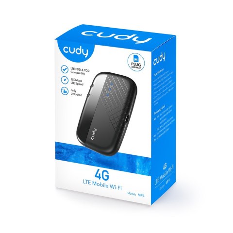 Router CUDY MF4 Mobilny Wi-Fi 802.11b/g/n 4G LTE Router CUDY MF4 Mobilny Wi-Fi 802.11b/g/n 4G LTE