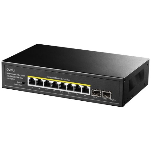 Cudy GS1008PS2 łącza sieciowe Nie zarządzany Gigabit Ethernet (10/100/1000) Obsługa PoE Czarny Cudy GS1008PS2 łącza sieciowe Nie zarządzany Gigabit Ethernet (10/100/1000) Obsługa PoE Czarny