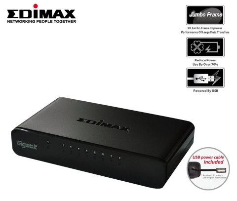 Edimax ES-5800G V3 łącza sieciowe Nie zarządzany Gigabit Ethernet (10/100/1000) Czarny Edimax ES-5800G V3 łącza sieciowe Nie zarządzany Gigabit Ethernet (10/100/1000) Czarny