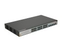FiberHome S4820-28T-X-AC łącza sieciowe Zarządzany L2/L3 Gigabit Ethernet (10/100/1000) 1U Czarny, Szary