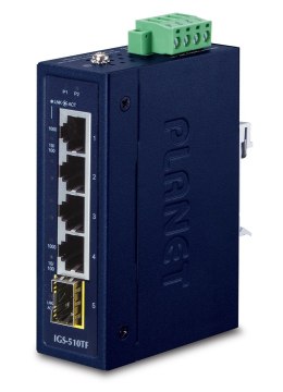 PLANET IGS-510TF łącza sieciowe Nie zarządzany Gigabit Ethernet (10/100/1000) Niebieski