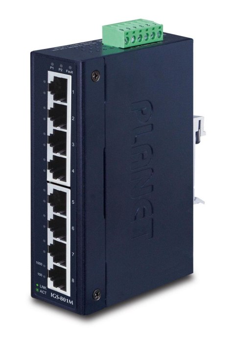 PLANET IGS-801M łącza sieciowe Zarządzany L2/L4 Gigabit Ethernet (10/100/1000) 1U Niebieski PLANET IGS-801M łącza sieciowe Zarządzany L2/L4 Gigabit Ethernet (10/100/1000) 1U Niebieski
