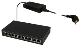 PULSAR SG108 łącza sieciowe Gigabit Ethernet (10/100/1000) Obsługa PoE Czarny