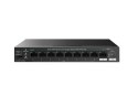 Tenda TEG1110PF-8-120W łącza sieciowe Nie zarządzany Gigabit Ethernet (10/100/1000) Obsługa PoE Czarny