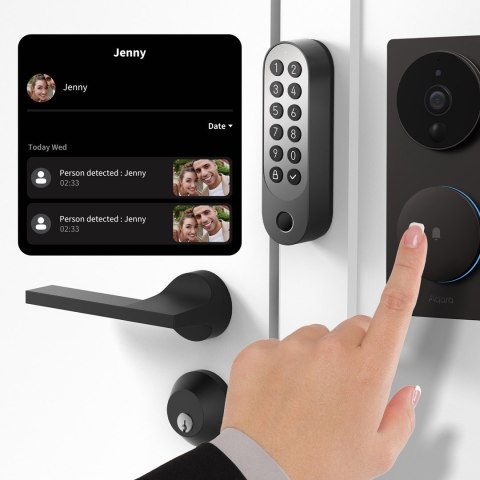 Aqara Smart Lock U200 Kit Czarny | Inteligentny zamek do drzwi | HomeKit, Thread, Bluetooth 5.1, NFC Aqara Smart Lock U200 Kit Czarny | Inteligentny zamek do drzwi | HomeKit, Thread, Bluetooth 5.1, NFC