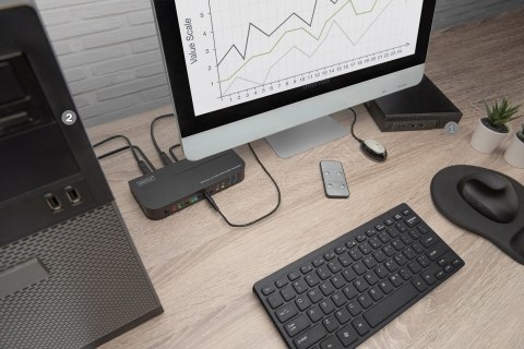 Digitus Przełącznik KVM, 2 x 1 HDMI, wyjście HDMI, USB, 4K x 2K przy 60 Hz Digitus Przełącznik KVM, 2 x 1 HDMI, wyjście HDMI, USB, 4K x 2K przy 60 Hz