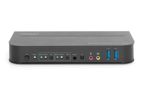 Digitus Przełącznik KVM, 2-portowy, 4K 60 Hz, 2 x DP in, 1 x DP/HDMI out Digitus Przełącznik KVM, 2-portowy, 4K 60 Hz, 2 x DP in, 1 x DP/HDMI out
