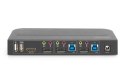Digitus Przełącznik KVM, 2-portowy, 4K 60 Hz, 2 x DP in, 1 x DP/HDMI out