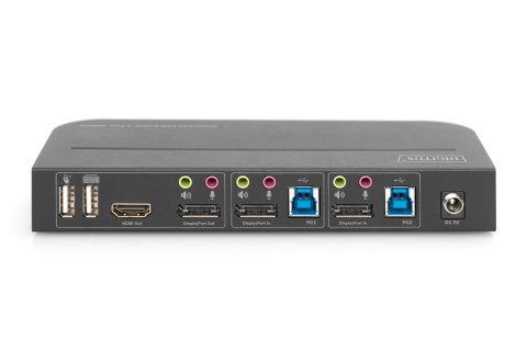Digitus Przełącznik KVM, 2-portowy, 4K 60 Hz, 2 x DP in, 1 x DP/HDMI out Digitus Przełącznik KVM, 2-portowy, 4K 60 Hz, 2 x DP in, 1 x DP/HDMI out