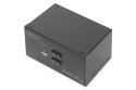 Digitus Przełącznik KVM, 2-portowy, podwójny wyświetlacz, 4K, HDMI®