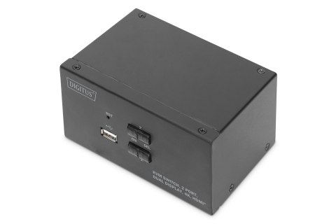 Digitus Przełącznik KVM, 2-portowy, podwójny wyświetlacz, 4K, HDMI® Digitus Przełącznik KVM, 2-portowy, podwójny wyświetlacz, 4K, HDMI®