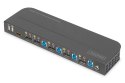 Digitus Przełącznik KVM, 4-portowy, 4K 60 Hz, 4 x DP in, 1 x DP/HDMI out