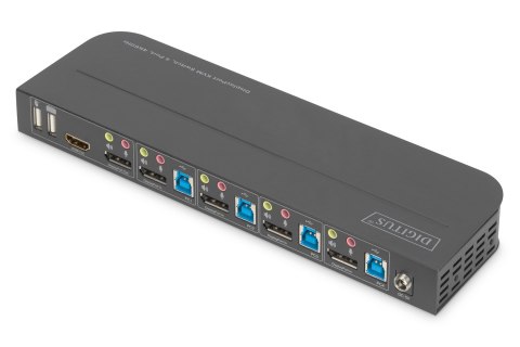 Digitus Przełącznik KVM, 4-portowy, 4K 60 Hz, 4 x DP in, 1 x DP/HDMI out Digitus Przełącznik KVM, 4-portowy, 4K 60 Hz, 4 x DP in, 1 x DP/HDMI out