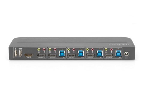 Digitus Przełącznik KVM, 4-portowy, 4K 60 Hz, 4 x DP in, 1 x DP/HDMI out Digitus Przełącznik KVM, 4-portowy, 4K 60 Hz, 4 x DP in, 1 x DP/HDMI out