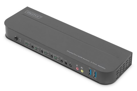Digitus Przełącznik KVM, 4-portowy, 4K 60 Hz, 4 x DP in, 1 x DP/HDMI out Digitus Przełącznik KVM, 4-portowy, 4K 60 Hz, 4 x DP in, 1 x DP/HDMI out