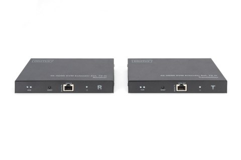Przedłużacz/Extender KVM HDMI+USB 70m po kat. 6 UTP/IP 4K 60Hz audio (zestaw) Przedłużacz/Extender KVM HDMI+USB 70m po kat. 6 UTP/IP 4K 60Hz audio (zestaw)