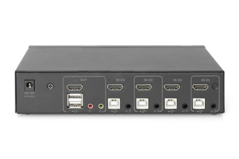Przełącznik KVM, 4-portowy, pojedynczy wyświetlacz, 4K, HDMI Przełącznik KVM, 4-portowy, pojedynczy wyświetlacz, 4K, HDMI