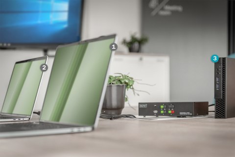 Przełącznik KVM, 4-portowy, pojedynczy wyświetlacz, 4K, HDMI Przełącznik KVM, 4-portowy, pojedynczy wyświetlacz, 4K, HDMI