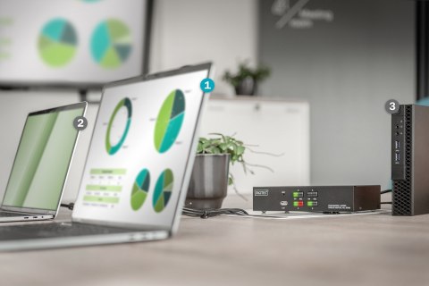 Przełącznik KVM, 4-portowy, pojedynczy wyświetlacz, 4K, HDMI Przełącznik KVM, 4-portowy, pojedynczy wyświetlacz, 4K, HDMI