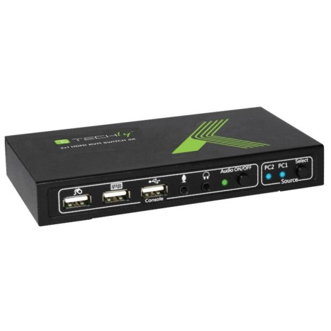 Techly 2x1 USB HDMI KVM Switch 4Kx2K IDATA KVM-HDMI2U przełącznik KVM Czarny Techly 2x1 USB HDMI KVM Switch 4Kx2K IDATA KVM-HDMI2U przełącznik KVM Czarny