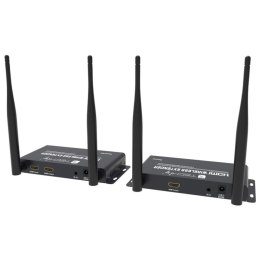 Techly IDATA HDMI-WL212 przedłużacz AV Nadajnik i odbiornik AV Czarny