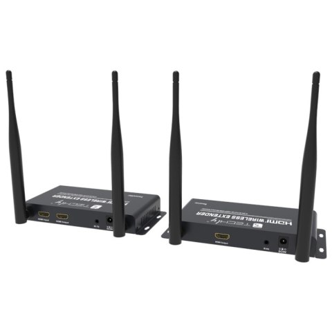 Techly IDATA HDMI-WL212 przedłużacz AV Nadajnik i odbiornik AV Czarny Techly IDATA HDMI-WL212 przedłużacz AV Nadajnik i odbiornik AV Czarny