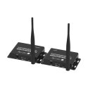 Techly IDATA HDMI-WL55 przedłużacz AV Nadajnik i odbiornik AV Czarny