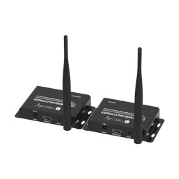 Techly IDATA HDMI-WL55 przedłużacz AV Nadajnik i odbiornik AV Czarny