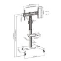 Techly ICA-TR35 uchwyt do tablic informacyjnych 165,1 cm (65") Czarny
