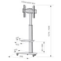Techly ICA-TR3WH uchwyt do tablic informacyjnych 177,8 cm (70") Biały