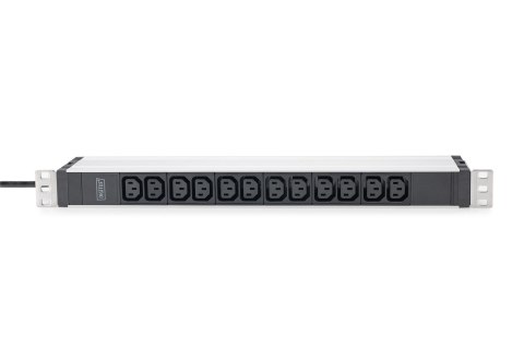 Listwa zasilająca PDU 19" Rack, 12x gniazdo C13 16A/230 V, 2.0m, 1x wtyk unischuko, 16A, aluminiowa Listwa zasilająca PDU 19" Rack, 12x gniazdo C13 16A/230 V, 2.0m, 1x wtyk unischuko, 16A, aluminiowa
