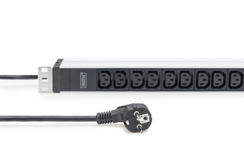 Listwa zasilająca PDU 19" Rack, 12x gniazdo C13 16A/230 V, 2.0m, 1x wtyk unischuko, 16A, aluminiowa Listwa zasilająca PDU 19" Rack, 12x gniazdo C13 16A/230 V, 2.0m, 1x wtyk unischuko, 16A, aluminiowa