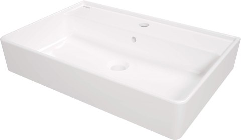 Umywalka ceramiczna nablatowa/ścienna z miejscem na baterię - 61x41 cm Umywalka ceramiczna nablatowa/ścienna z miejscem na baterię - 61x41 cm