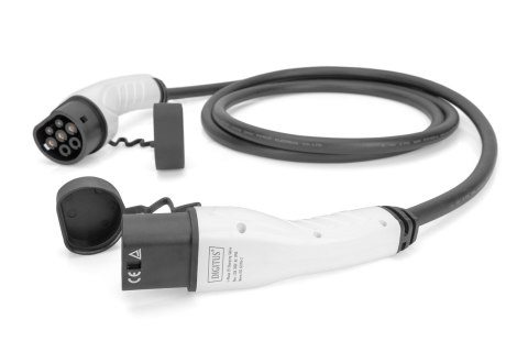 Digitus Kabel do ładowania pojazdów elektrycznych EV, Typ2-Typ2, jednofazowy 230V, 32A, 7.4kW, 5m Digitus Kabel do ładowania pojazdów elektrycznych EV, Typ2-Typ2, jednofazowy 230V, 32A, 7.4kW, 5m