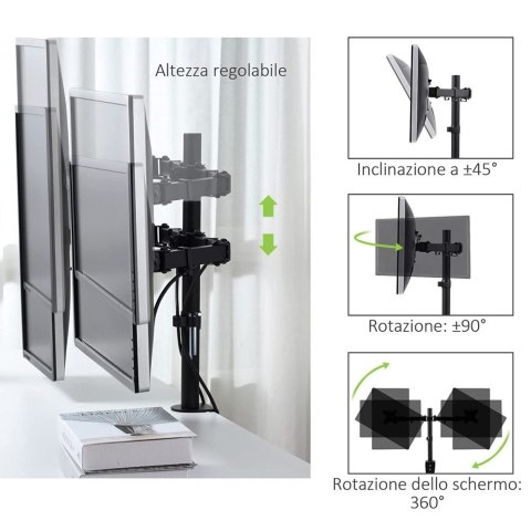 Techly ICA-LCD 482-D uchwyt / stojak do monitorów 68,6 cm (27") Czarny Biurko Techly ICA-LCD 482-D uchwyt / stojak do monitorów 68,6 cm (27") Czarny Biurko